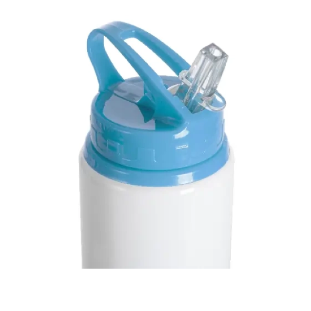 Μπουκάλι Αλουμινίου 600ml Λευκό-Γαλάζιο