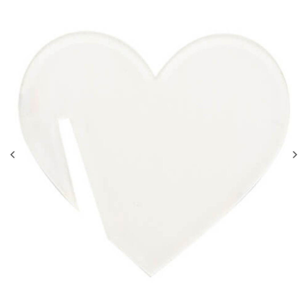 Sub Acrylic Drink Tags (5*4.6*0.4cm, Heart Shape)