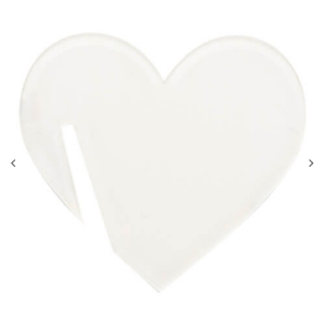 Sub Acrylic Drink Tags (5*4.6*0.4cm, Heart Shape)
