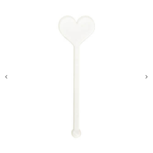 Sub Acrylic Drink Stirrers (3*10*0.4cm, Heart Shape)