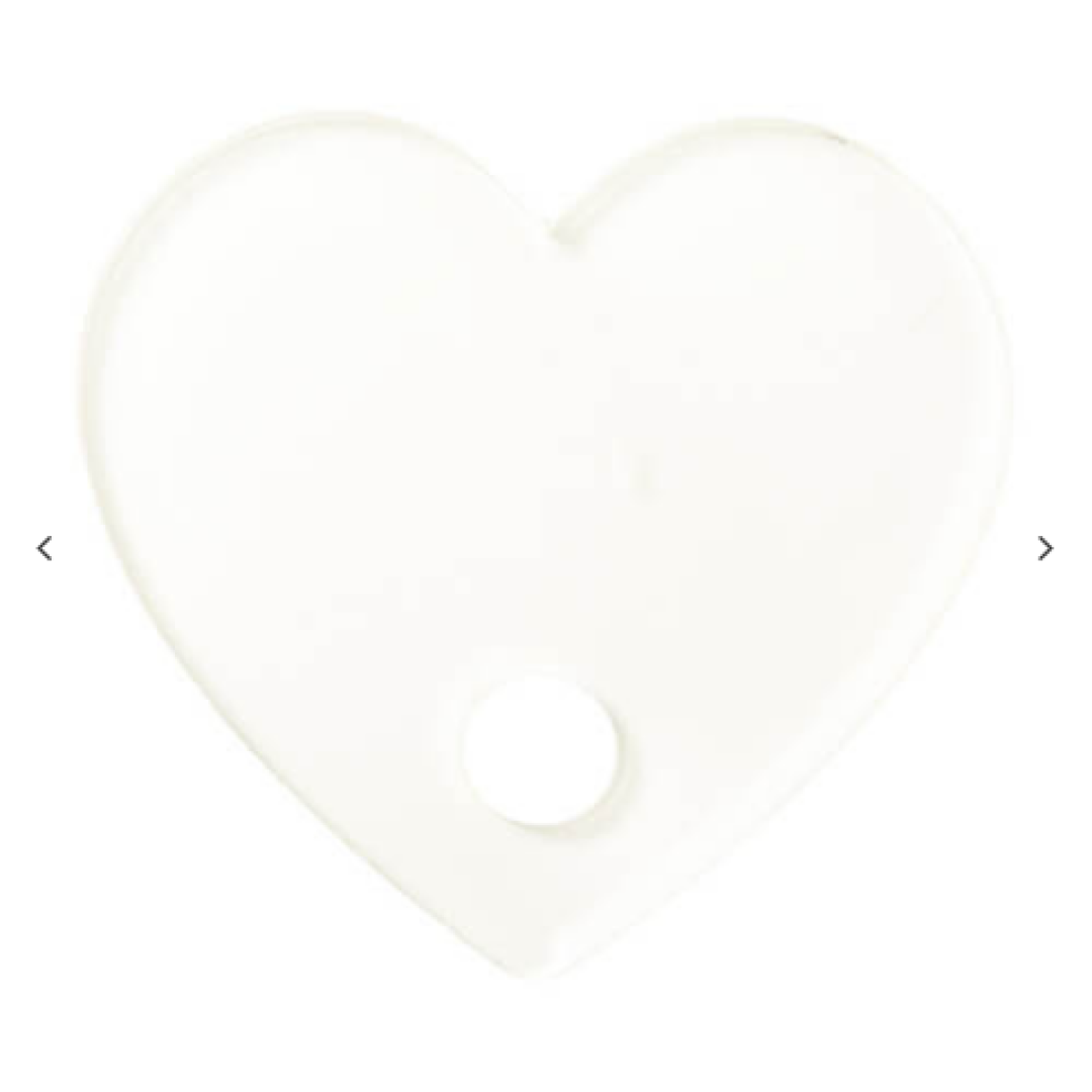 Acrylic Name Tag (7*7.5*0.4cm, Heart Shape)