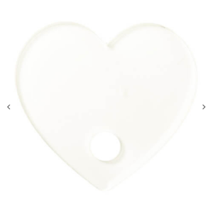 Acrylic Name Tag (7*7.5*0.4cm, Heart Shape)