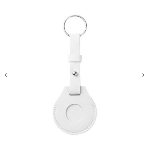 Leather key ring με belt / AirTag θήκη για sublimation – λευκό