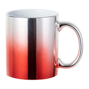 330 ml plated κούπα για sublimation – ασημί-κόκκινο gradient