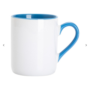 "11oz Inner Handle Color Mugs w/ Curved Bottom (Light Μπλε)