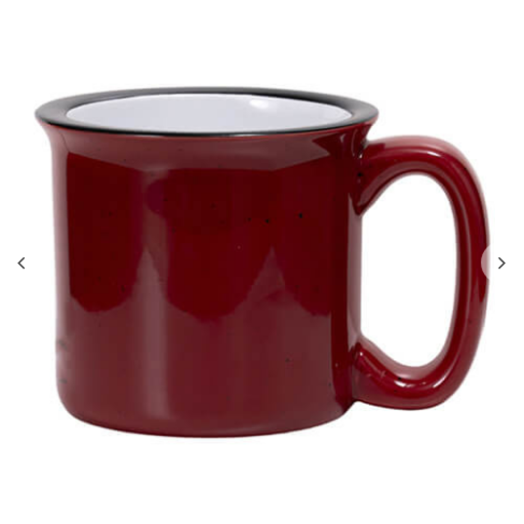 "13oz/400ml Κεραμικό Enamel Κούπα (Κόκκινο Pattern)