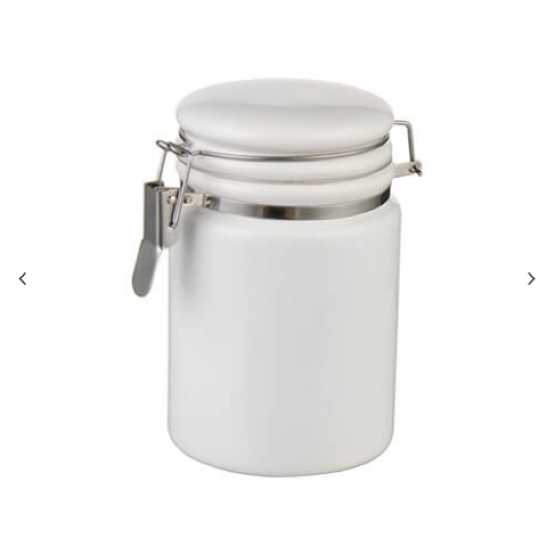 ΚΕΡΑΜΙΚΟ ΔΟΧΕΙΟ 400ML ΜΕ ΚΑΠΑΚΙ - ΑΣΠΡΟ