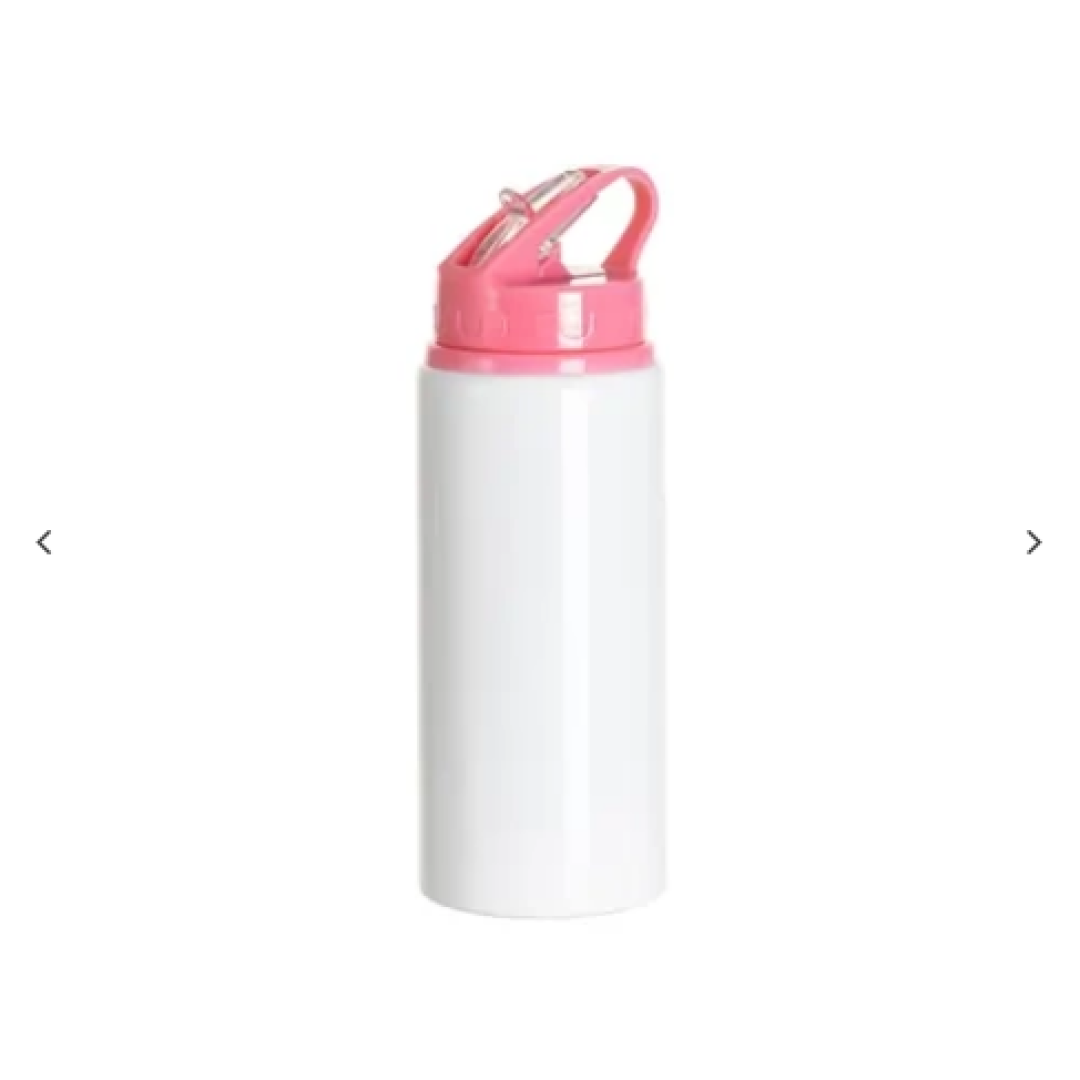 Μπουκάλι Αλουμινίου 600ml Λευκό-Ροζ