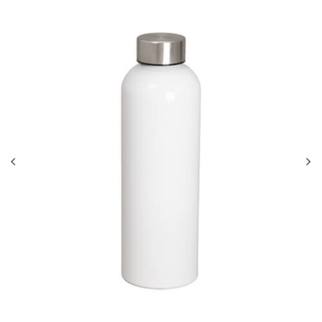 "22oz/700ml Aluminum Sport Μπουκάλι με Ασημί Cap (Λευκό)