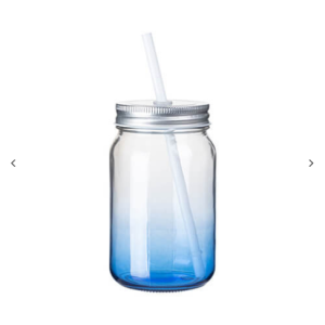 Γυάλινο βάζο Mason 450 ml κούπα χωρίς λαβή για εκτύπωση εξάχνωσης – ναυτικό μπλε ντεγκραντέ