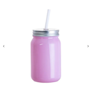 Γυάλινη κούπα 450 ml βάζο Mason πολύχρωμο χωρίς λαβή για εκτύπωση εξάχνωσης – βιολετί