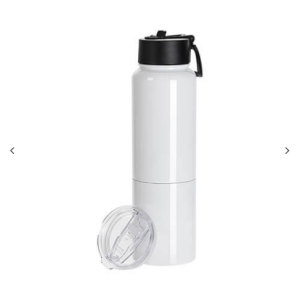 2-in-1 17oz/500 ml Wide Mouth ποτήρι θερμός από ανοξείδωτο ατσάλι και ταξιδιού κούπα (λευκό)
