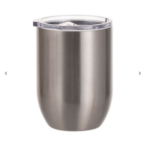 Ανοξείδωτο ατσάλι Stemless κρασιού κούπα (ασημί) 15oz/450 ml
