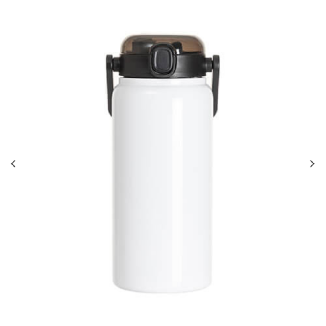 "42oz/1250ml Stainless Steel Ποτήρι θερμός w/ Wide Mouth & Μαύρο Portable Straw Lid(Λευκό) "
