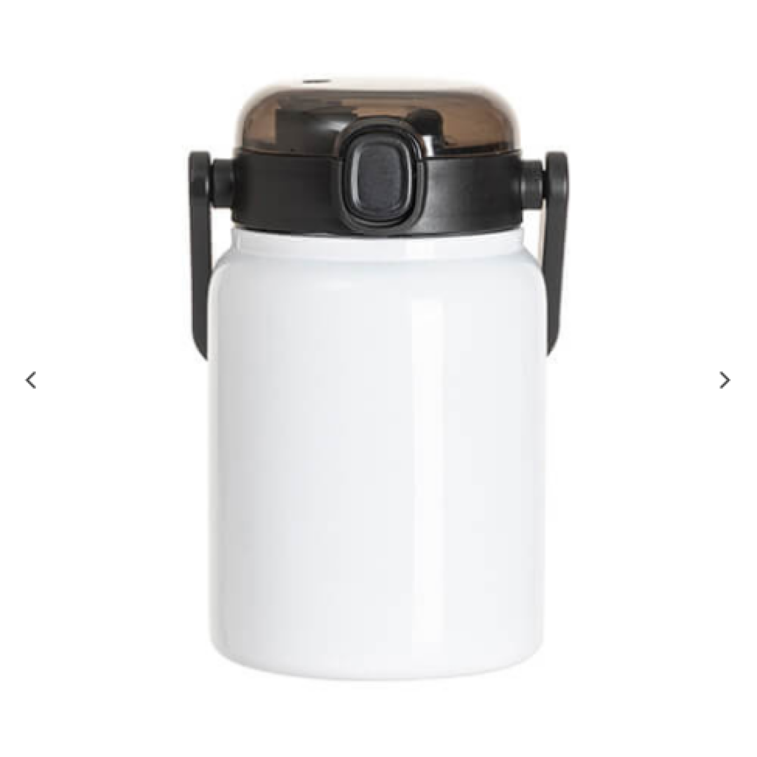 "25oz/750ml Stainless Steel Ποτήρι θερμός w/ Wide Mouth & Μαύρο Portable Straw Lid(Λευκό) "