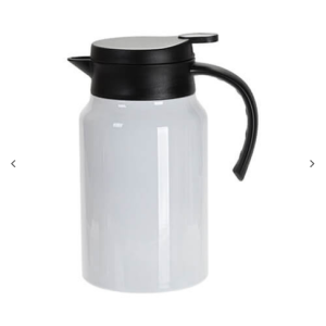 50oz/1500ml Stainless Steel Coffee Pot w/ Μαύρο Handle& Lid(Λευκό)