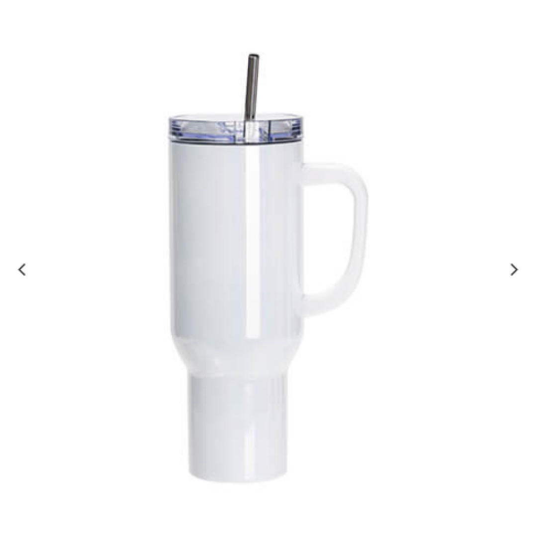 40oz/1200ml Stainless Steel Glitter Sparkling Travel Ποτήρι θερμός με Lid & Straw(Λευκό)