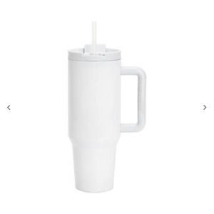 40oz/1200ml Stainless Steel Λευκό Travel Ποτήρι θερμός με Flip Lid & Straw(Gray Λευκό Handle)