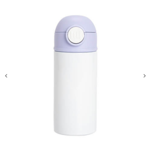12oz/360ml Kids Stainless Steel Μπουκάλι With Πλαστικό Straw & Purple Cap(Λευκό)