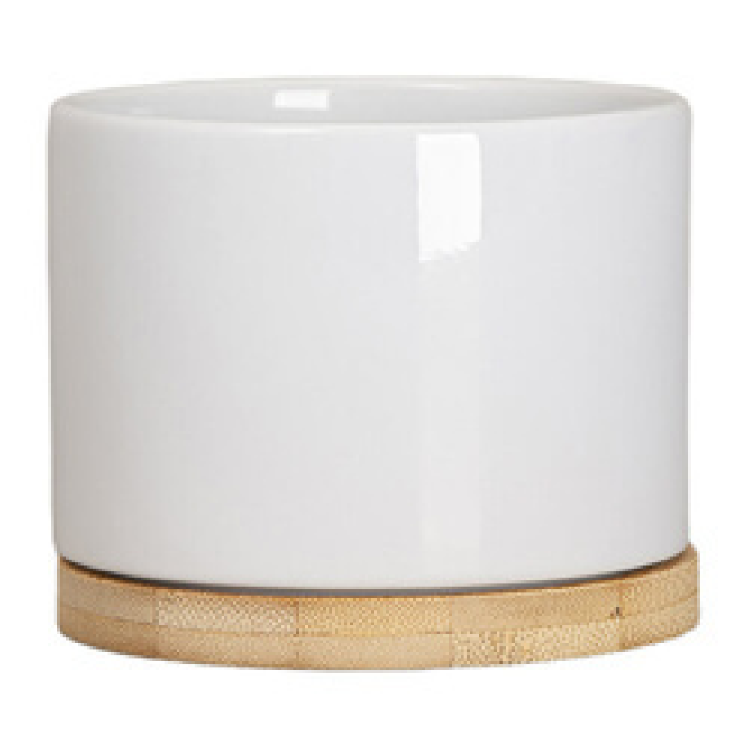 Sub Κεραμικό Flowerpot w/ Bamboo Base