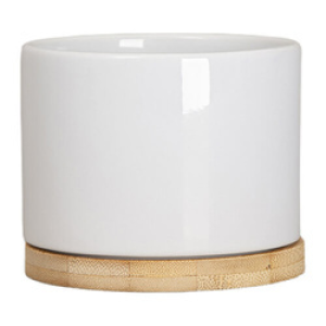 Sub Κεραμικό Flowerpot w/ Bamboo Base