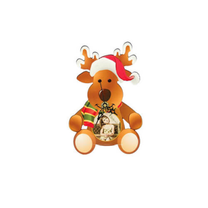 MDF ΡΟΛΟΙ ΜΕ ΒΑΣΗ REINDEER 13X20CM
