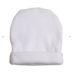 Fleece sublimation baby hat – λευκό