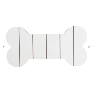 Bone Shaped MDF Sign w/ Stripes (25.4*12.7*1.5cm)