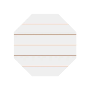 Hexagon MDF πινακίδα με ρίγες (25,4 × 25,4 × 1,5 cm)