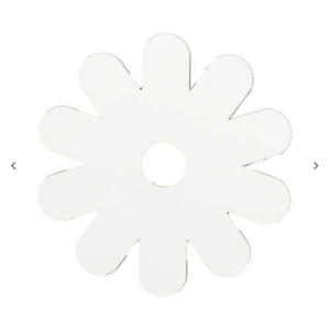 Hardboard ετικέτα ονόματος (8,1 × 8,1 × 0,3 cm, Chrysanthemum σχήμα)
