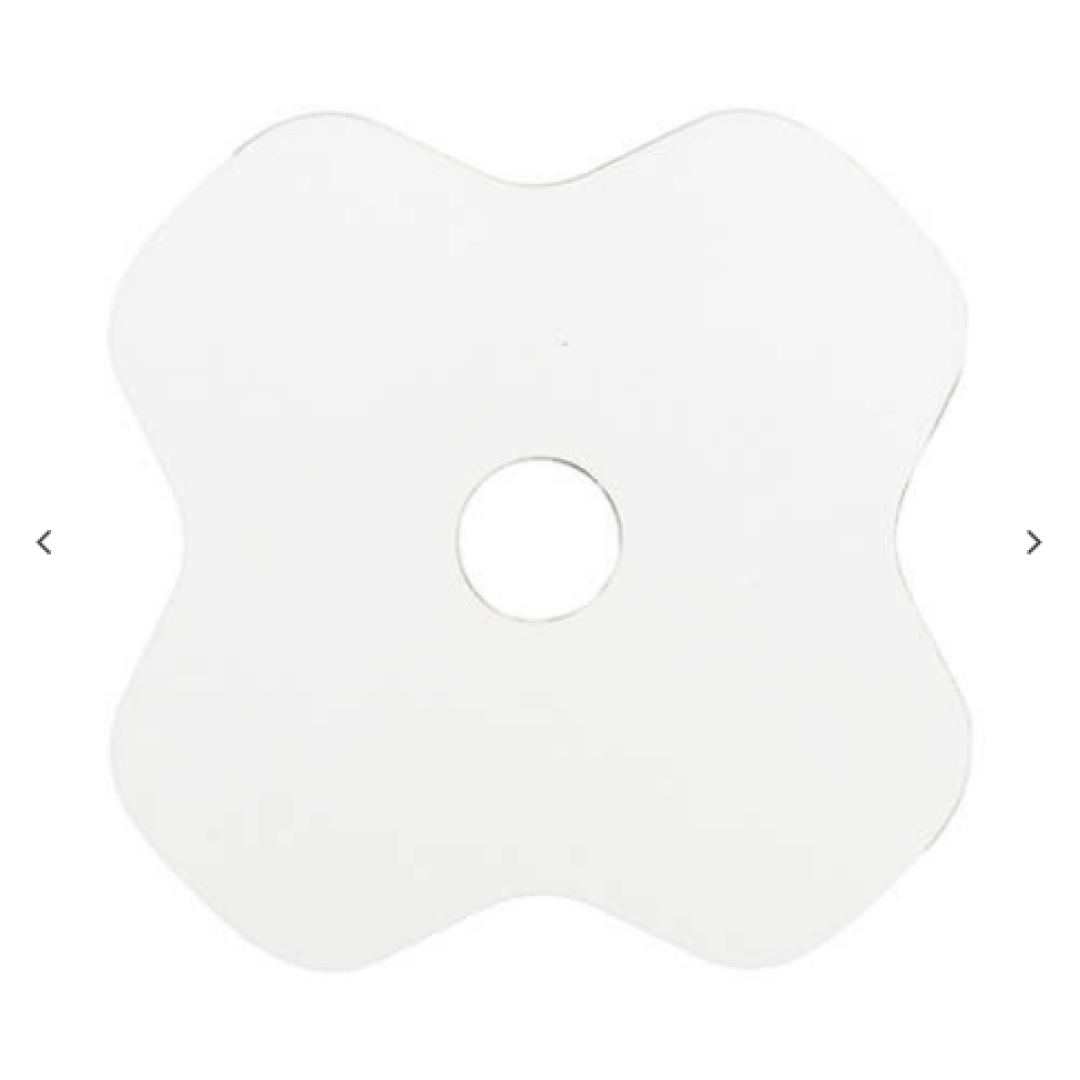 Hardboard ετικέτα ονόματος (8,1 × 8,1 × 0,3 cm, Lucky Clover σχήμα)