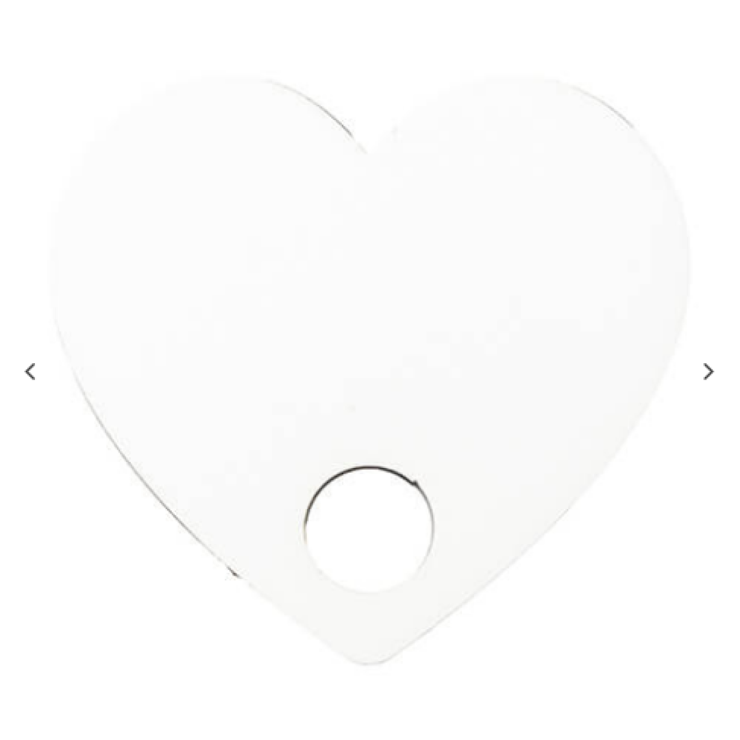 Hardboard Name Tag (5.7*6.2*0.3cm, Heart Shape)