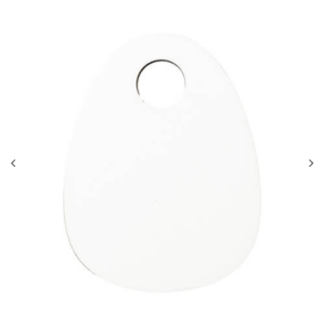 Hardboard ετικέτα ονόματος (6,5 × 5 × 0,3 cm, Egg σχήμα)