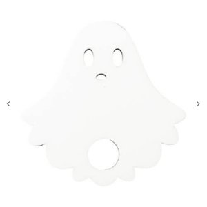 Hardboard ετικέτα ονόματος (6,5 × 6,5 × 0,3 cm, φάντασμα Halloween σχήμα)