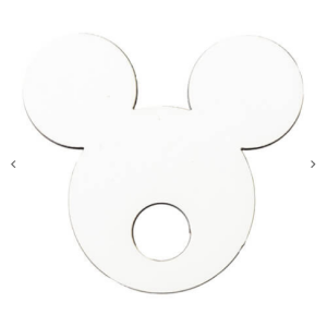 Hardboard ετικέτα ονόματος (5,5 × 6 × 0,3 cm, Mickey σχήμα)
