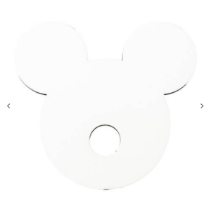 Hardboard ετικέτα ονόματος (7 × 7,3 × 0,3 cm, Mickey σχήμα)