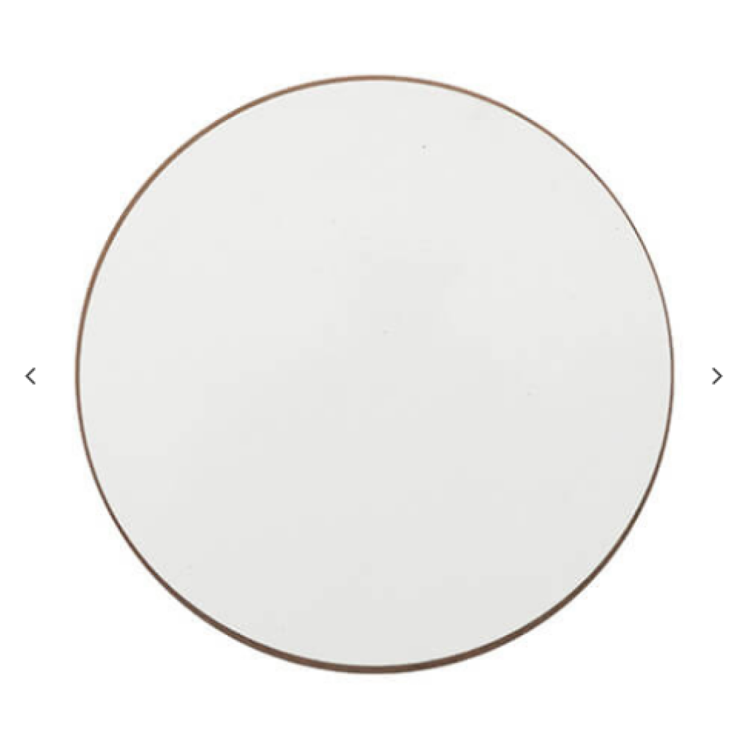 3.5" Λευκό Hardboard Coaster (Round)