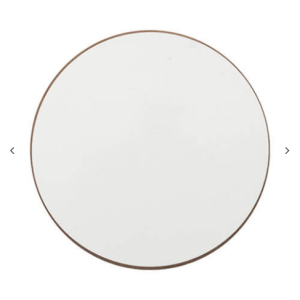 3.5" Λευκό Hardboard Coaster (Round)