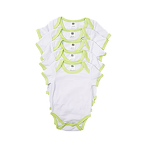 Children's body με short sleeves για sublimation – green piping μέγεθος XL