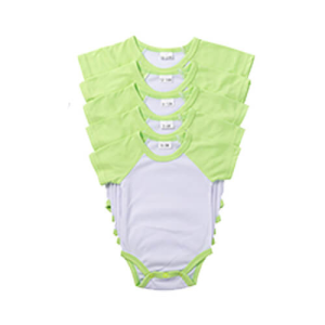 Children's body με short sleeves για sublimation – green sleeves μέγεθος XXL