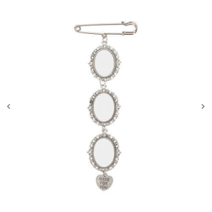 Εξάχνωσης ακίδα Brooch 3 Charms με καρδιά κρεμαστό διακοσμητικό (οβάλ, 5,5 × 15 cm)