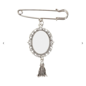 Εξάχνωσης ακίδα Brooch διακοσμητικό με Tassel (οβάλ, 5,5 × 7,0 cm)