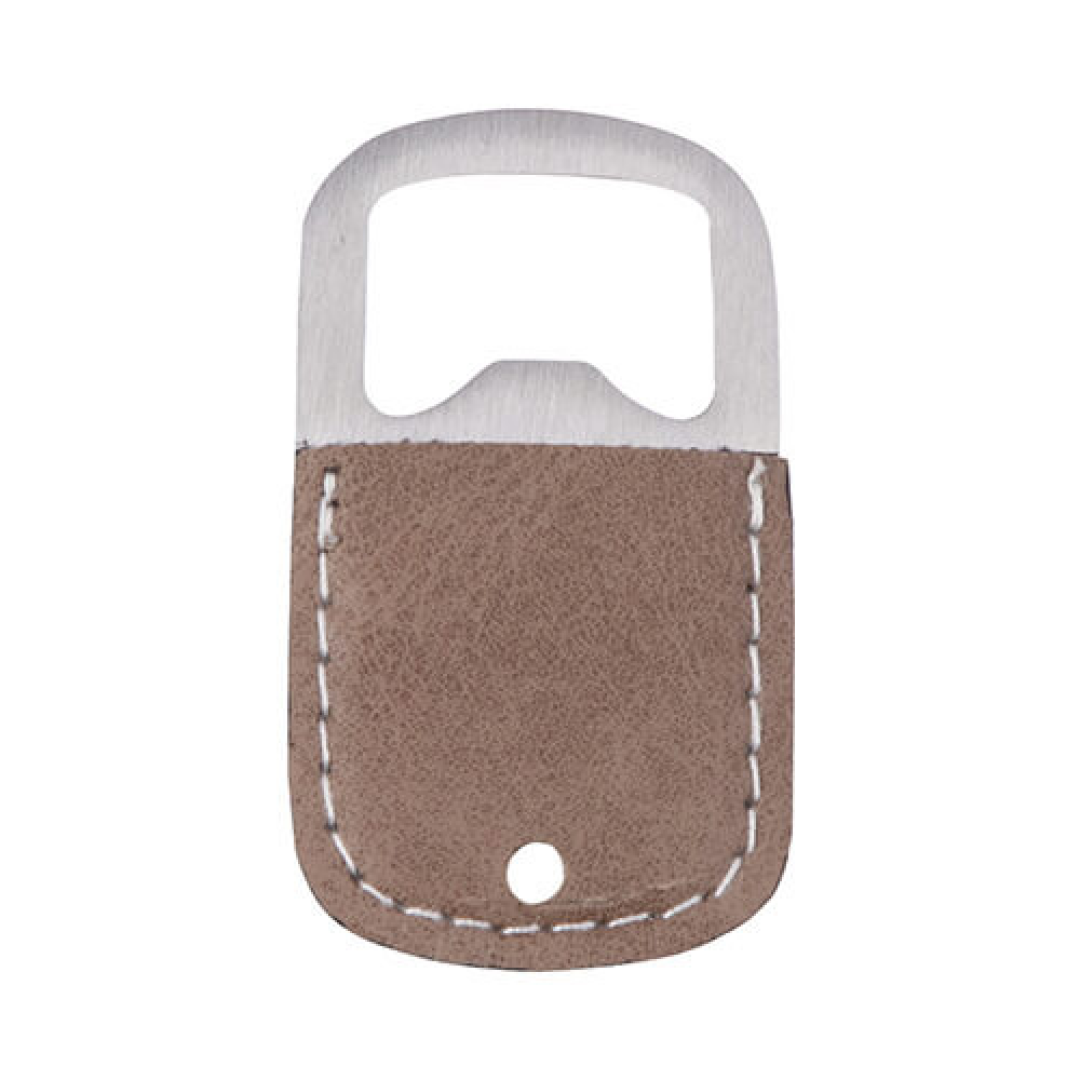 Μπουκάλι opener 3.2 x 5.2 cm in steel και leather για sublimation – Gray