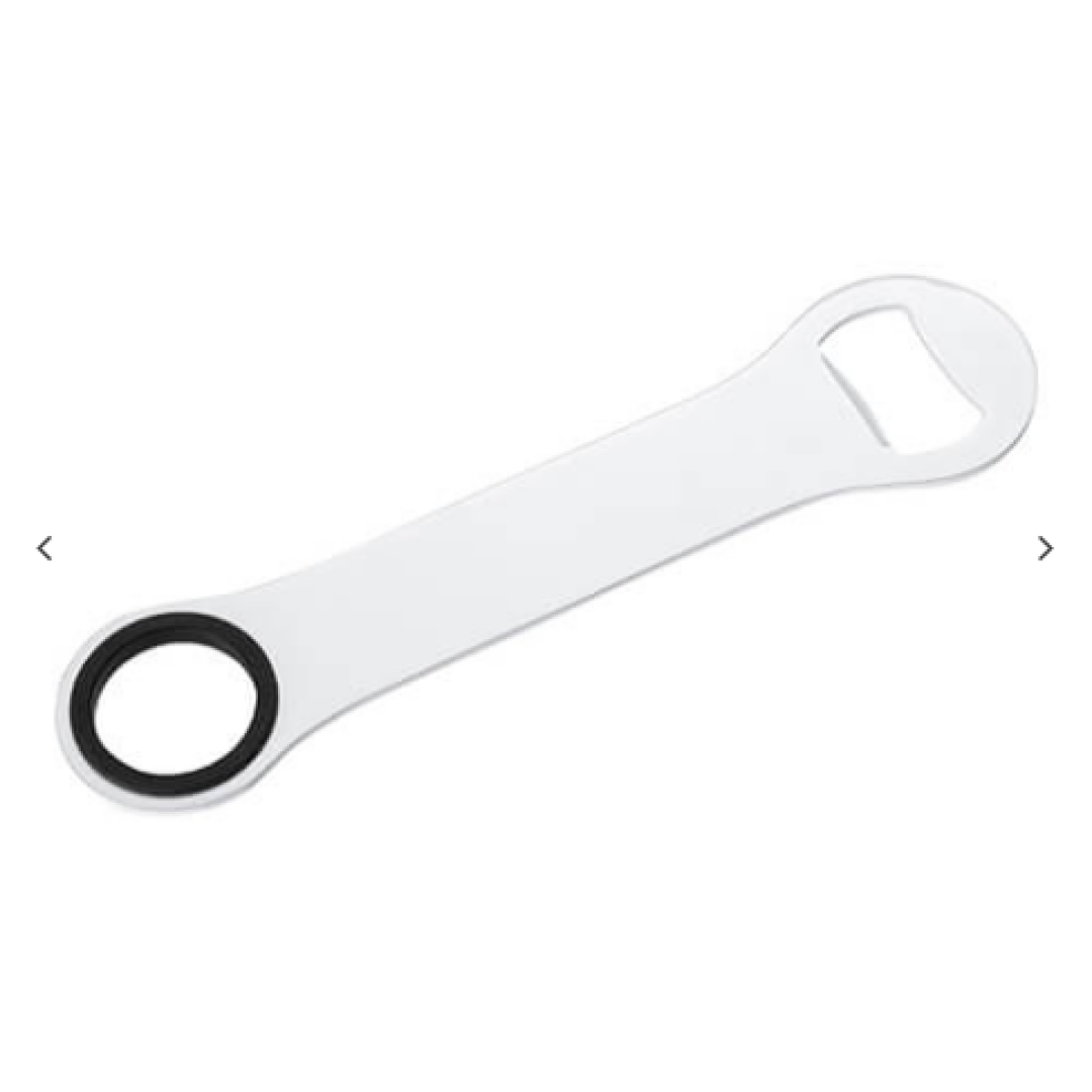 Μπουκάλι opener 4.5 x 18.2 cm με silicone ring για sublimation – λευκό