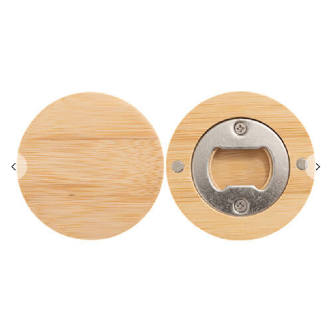 Round Bamboo Μπουκάλι Opener(φ6cm)