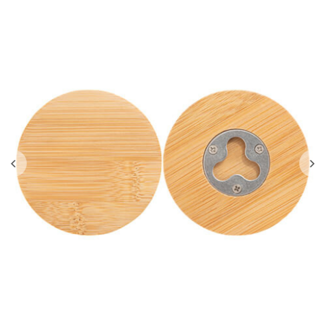 Sublimation Bamboo Μπουκάλι Opener(Round, φ80mm)