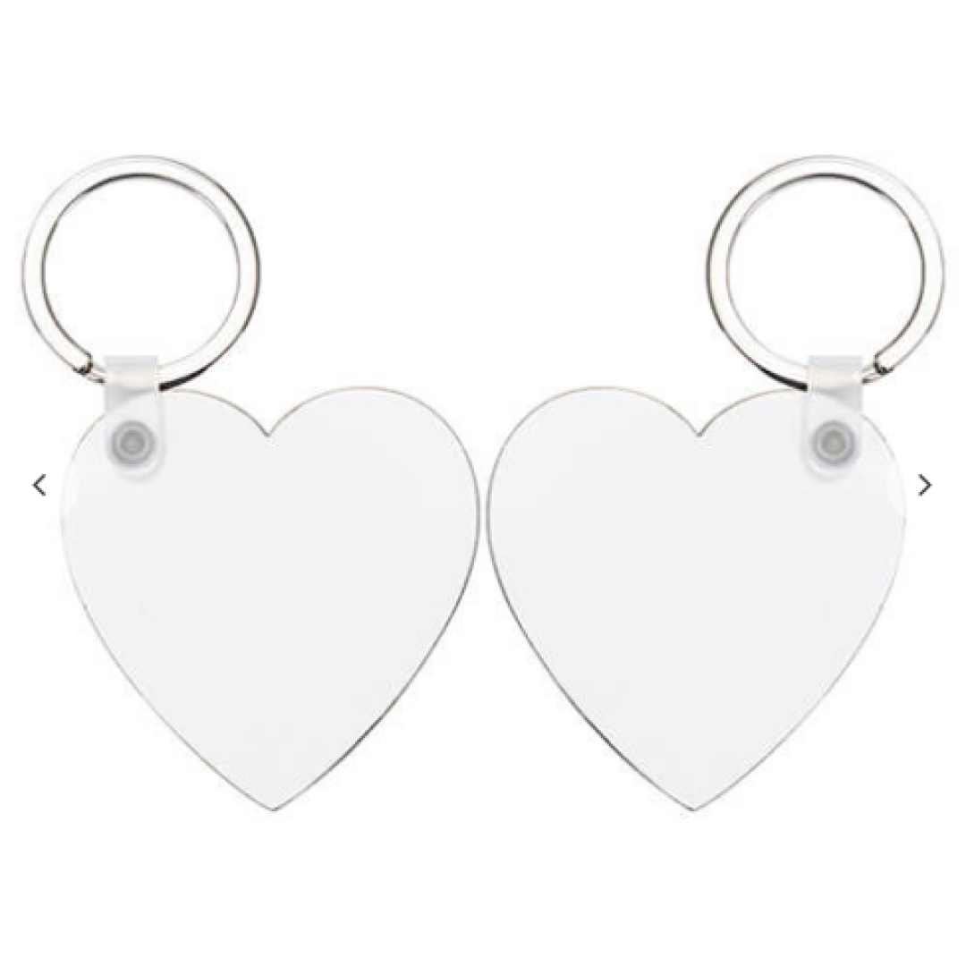 Double-sided MDF μπρελόκ για sublimation – heart