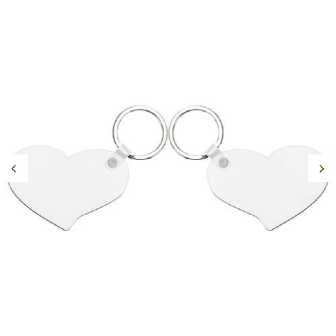 Double-sided MDF μπρελόκ για sublimation – heart Lover