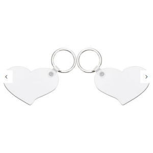 Double-sided MDF μπρελόκ για sublimation – heart Lover