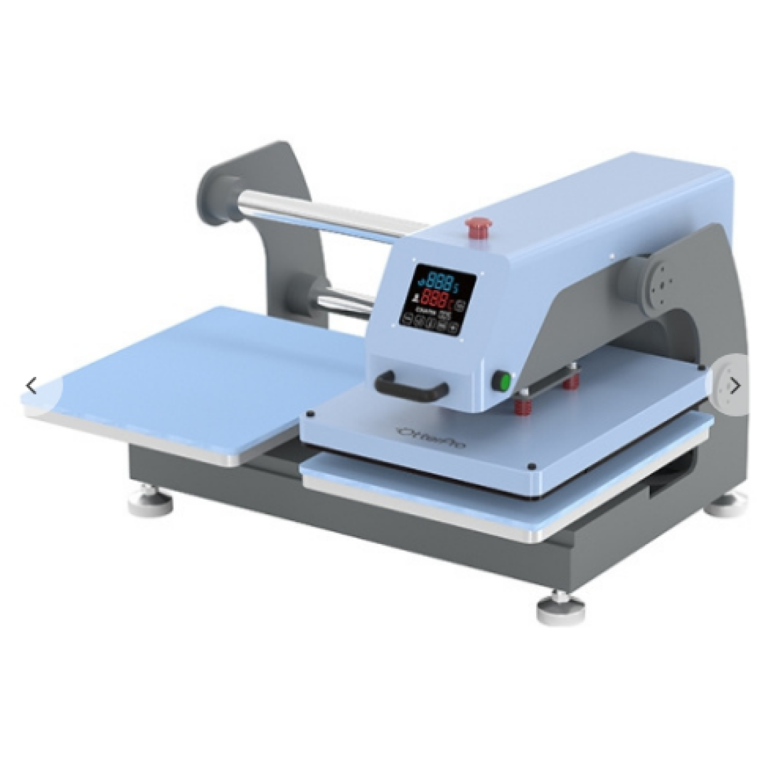 "OtterPro Air Press Slide Dual Station Heat Press(40*50cm, Light Μπλε)"